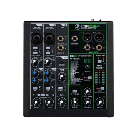 Mackie ProFXv3 6-Channel Professional Effects Mixer with USB + Software Bundle