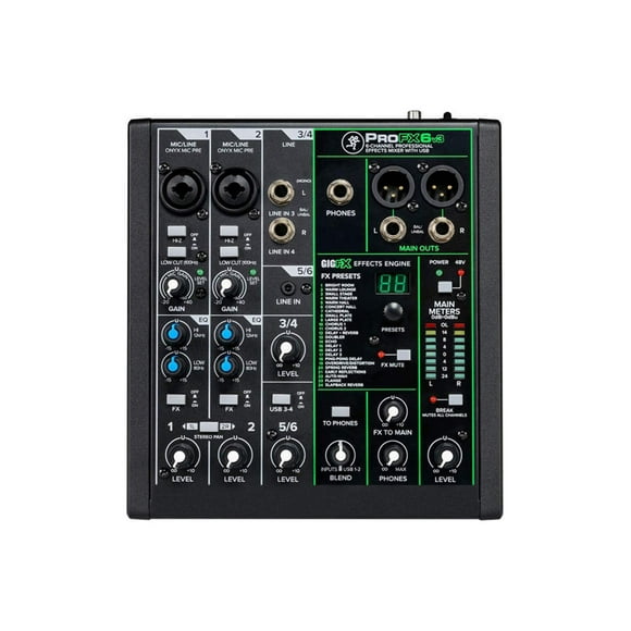 Mackie ProFX6v3 6 Channel Professional Effects Mixer with USB