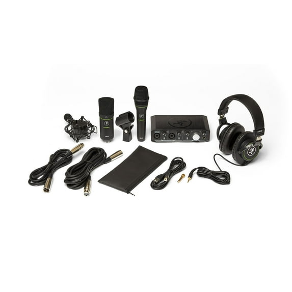 Mackie Producer Recording Bundle w/Onyx Producer 2x2 USB Interface, EM-89D Dynamic Microphone, EM-91C Condenser Microphone, and MC-100 Headphones