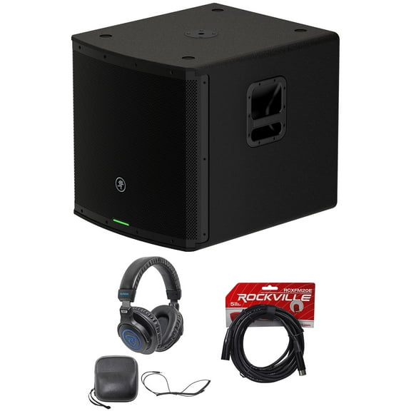 Mackie SR18S 18 1600W Powered Active DJ PA Subwoofer Sub+Headphones+XLR Cable