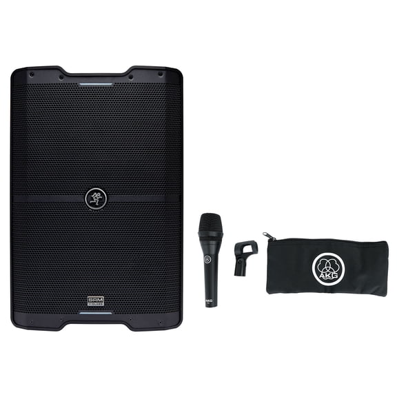 Mackie SRM210 V-Class 10 2000w Powered Active PA DJ Speaker w/Bluetooth+AKG Mic