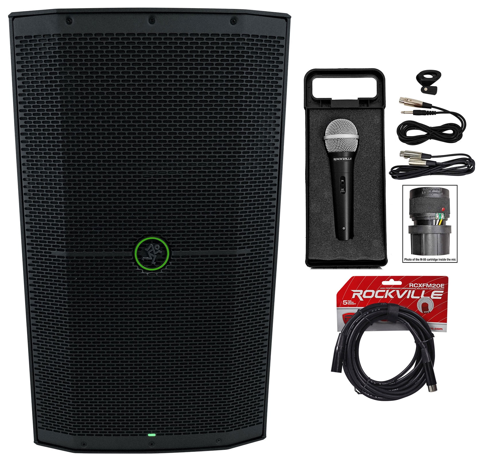 Mackie Thump212XT 12" 1400 Watt Enhanced Powered DJ PA Speaker+Microphone+Cable