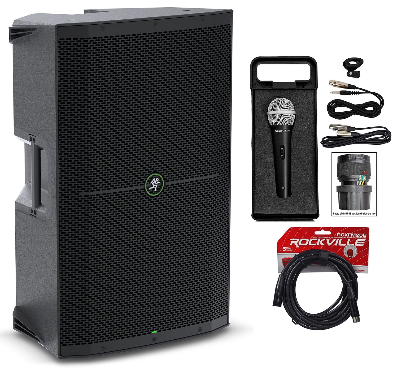 Mackie Thump215 15" 1400w Powered DJ PA Speaker+Microphone+Cable Thump 215