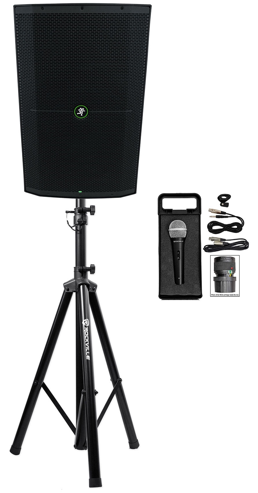 Mackie Thump215XT 15" 1400w Powered DJ PA Speaker+Tripod Stand+Mic Thump 212XT