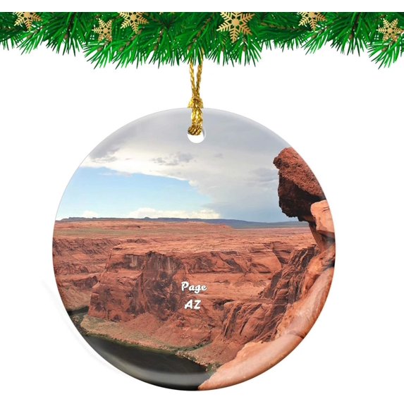 Mackinac Island Arch Rock Michigan USA Christmas Ornament Travel Souvenir Personalized Christmas Tree Pendant Hanging Decoration