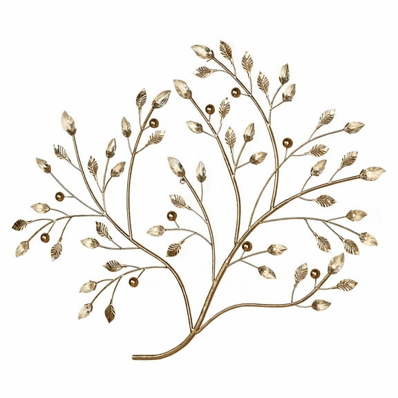 Mackinley Leafy Branch Wall Art Gold