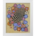 thumbnail image 1 of Mackintosh, Charles Rennie 12x14 White Modern Wood Framed Museum Art Print Titled - Floral and Chequered Fabric Design, Circa 1916, 1 of 4