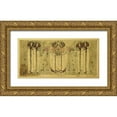 thumbnail image 1 of Mackintosh, Charles Rennie 24x13 Gold Ornate Wood Framed with Double Matting Museum Art Print Titled - The Wassail, 1 of 4