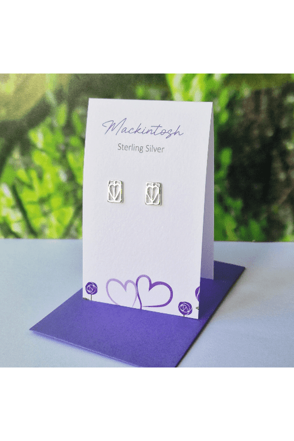 Stud Heart Earrings, Silver, 1 Count per Pack