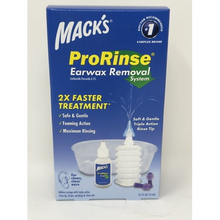 Macks Prorinse Earwax Removal Kit, Advanced Treatment, 0.5 Oz, 2 Pack