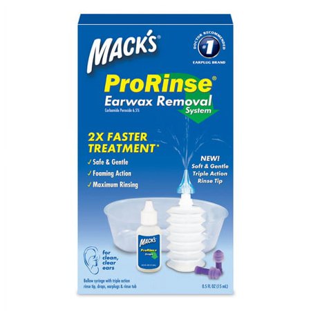 Macks Prorinse Earwax Removal Kit, Advanced Treatment, 0.5 Oz, 6 Pack