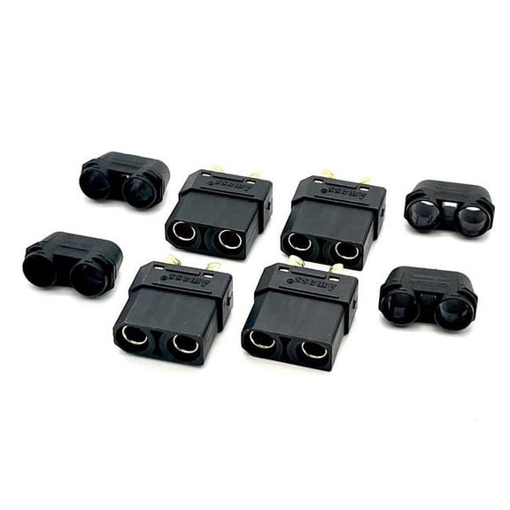 Maclan Racing HADMCL4268 XT90 Connectors with 4 Female Plugs, Black