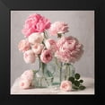 thumbnail image 1 of Maclean, Leah 20x20 Black Modern Framed Museum Art Print Titled - Rose and Peony Duet, 1 of 4
