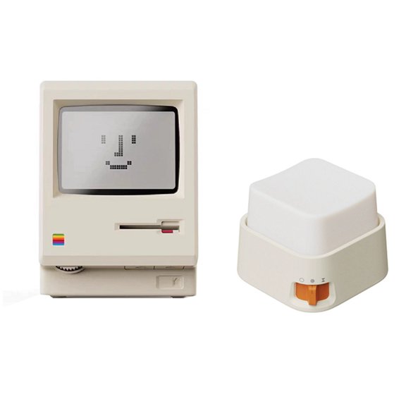 Maclock Retro Clock Creativity Clock Artifact with Magnetic Night Light Desktop Decor Computer Keyboard Accessories