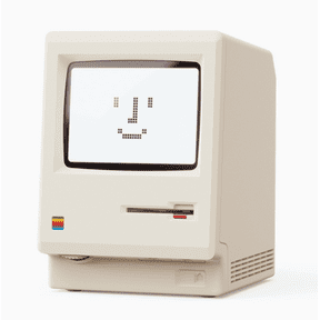 Maclock Retro Pixel Alarm Clock, 1984 Computer-Inspired USB Desk Clock with Pixel Display, Multiple Alarms, Adjustable Brightness, Calendar, Temperature, Unique Retro Tech Gift