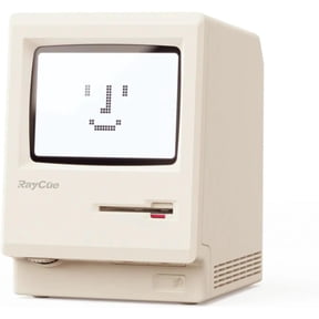Maclock WB-8 Retro Pixel Alarm Clock - 1984 Computer-Inspired USB Desk Clock with Pixel Display, Multiple Alarms & Adjustable Brightness | Maclock Calendar, Temperature, Unique Retro Tech Gift