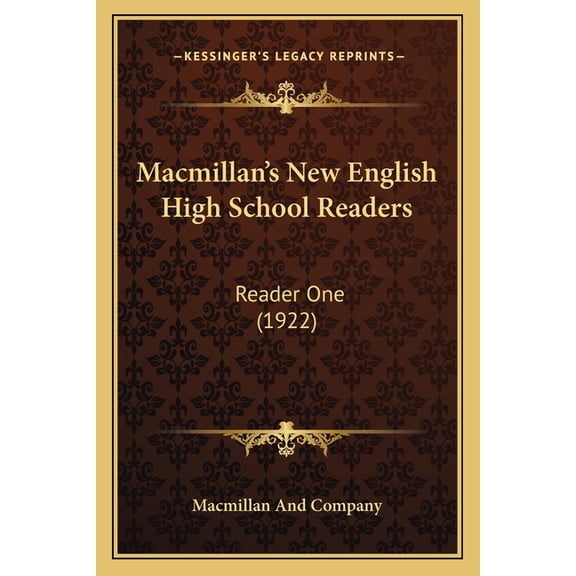 Macmillan's New English High School Readers : Reader One (1922) (Paperback)