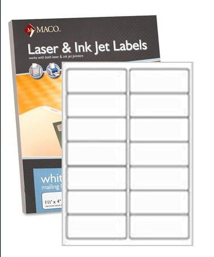 Maco ML1400B White 4 x 11/3 inch Laser / Inkjet AllPurpose Printer