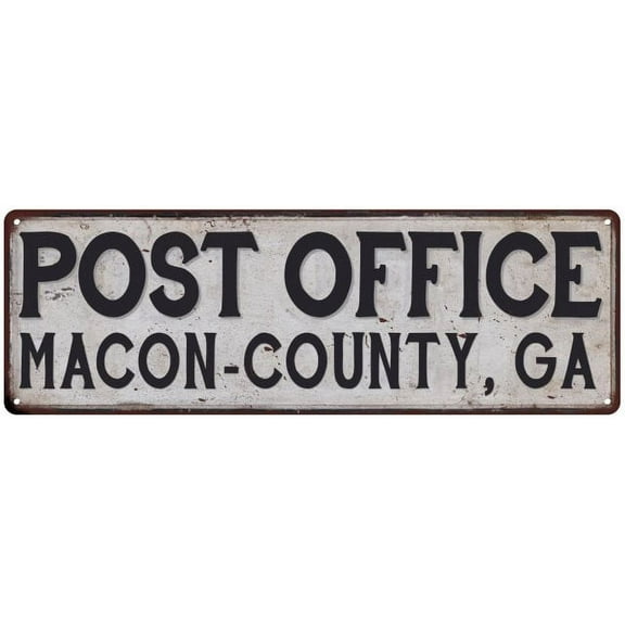 Macon-County, Ga Post Office Metal Sign Vintage 6x18 106180011155
