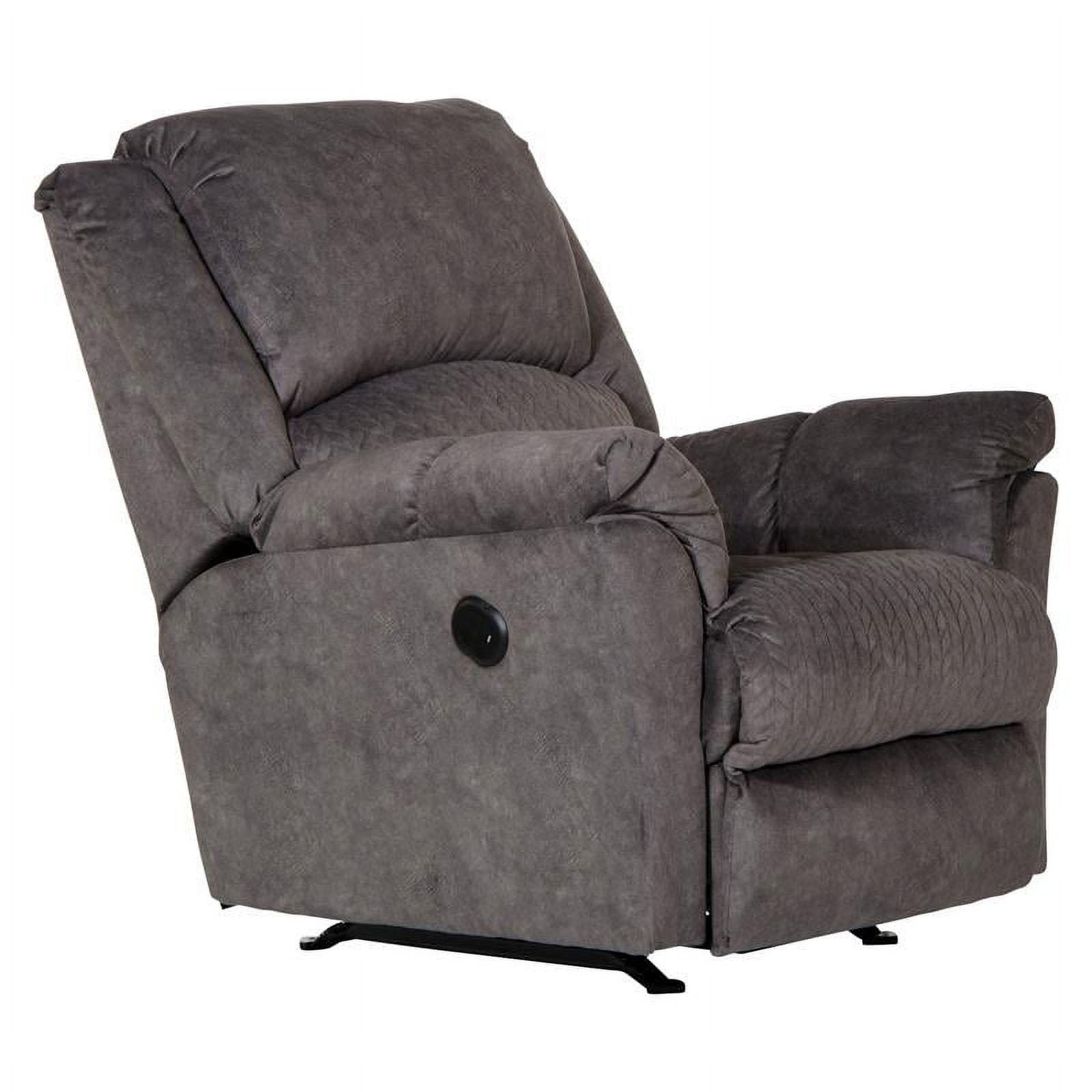 Graphite Gray Chevron Traditional Power Rocker Recliner