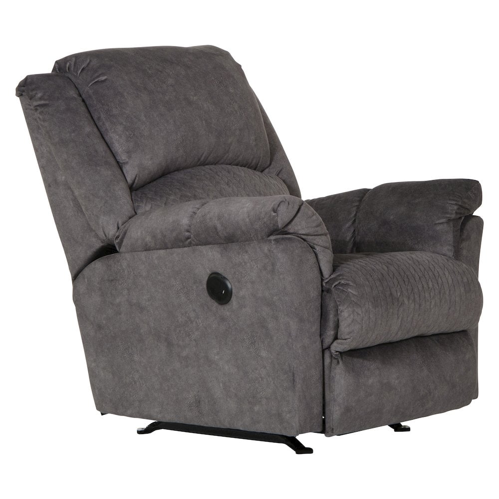 Graphite Gray Chevron Traditional Power Rocker Recliner