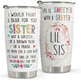 thumbnail image 1 of Macorner Sister Gifts From Sister - Stainless Steel Tumbler 20oz Gifts for Women - Unique Gift For Sister Soul Sister From Sister - Gift For Best Friend Women Big Sister Little Sister Birthday Gifts, 1 of 6