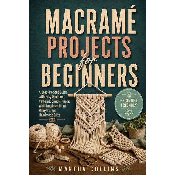 Macram Projects for Beginners: A Step-by-Step Guide with Easy Macrame Patterns, Simple Knots, Wall Hangings, Plant Hang, (Paperback)