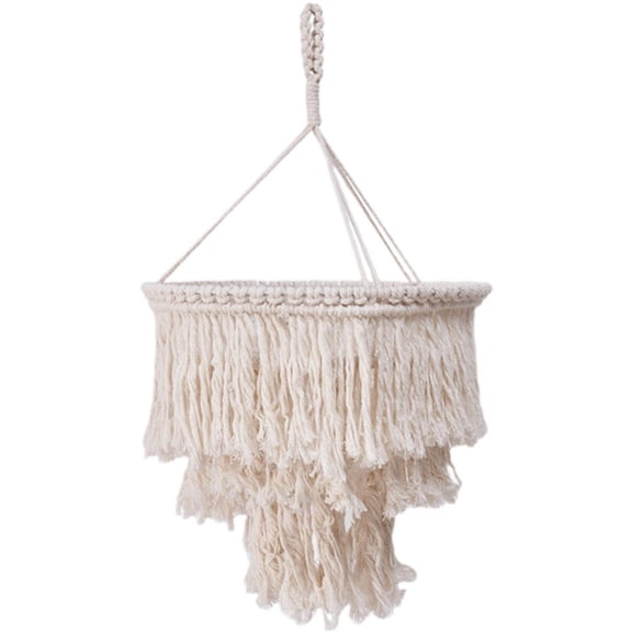 Macrame Ceiling Lamp Shade Accessory Nordic Handmade Lampshade Hanging Light Cover For Living Room Home Nursery Office Dorm Room