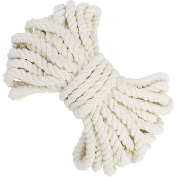 Macrame Cord 10mm x 11 Yards, Thick Cotton Rope Yarn, Coloured Craft String for Plant Hanger, Wall Hanging, DIY Crafts, Gift Wrapping, Home Decorations (Natural) Natural 10mm*11yards