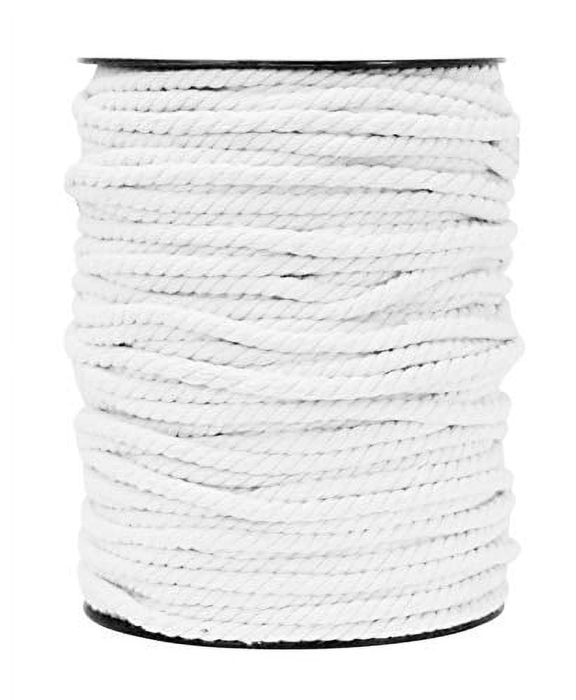 Macrame Cord Cotton Rope Macrame Supplies 3 Ply Twisted Macrame Rope String Yarn for Plant Hanger Wall Hanging Knitting Wedding Décor by Mandala Crafts White 6mm 109 Yards