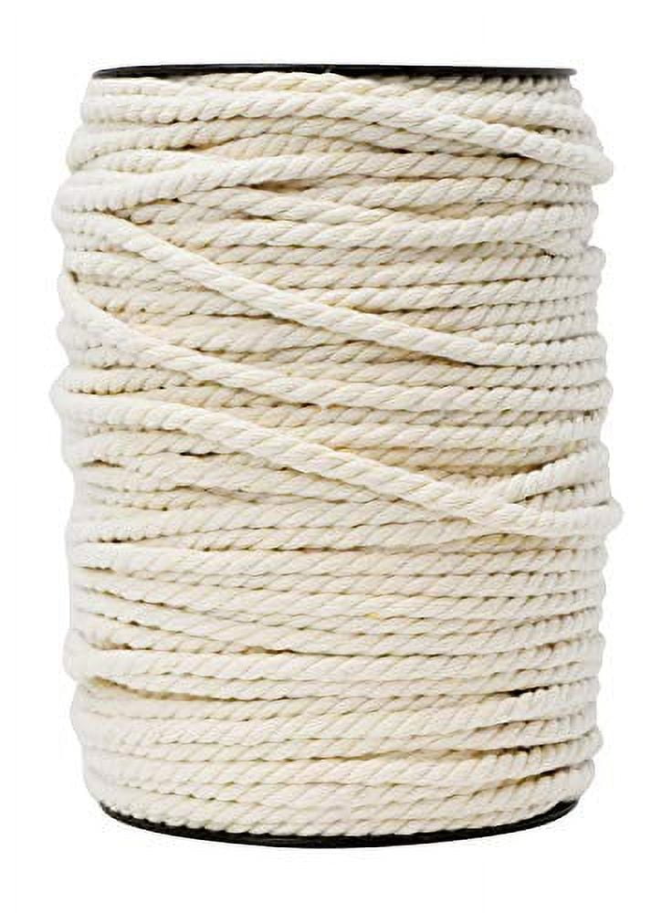 AIFUN Macrame Cord 5mm x 328yards, Natural Cotton Macrame Rope - 4 Strands Twisted Macrame Cotton Cord for Wall Hanging, Plant Hangers, Crafts, Gift