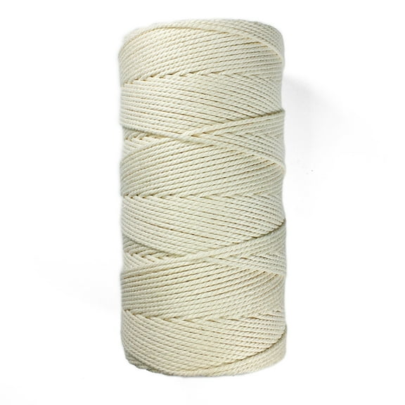 Macrame Cord Natural Soft Cotton 4-Strand Rope Cord for Wall Hanging Plant Hanger DIY Craft Projects, EJ-2006 (2mm x 218-yards)