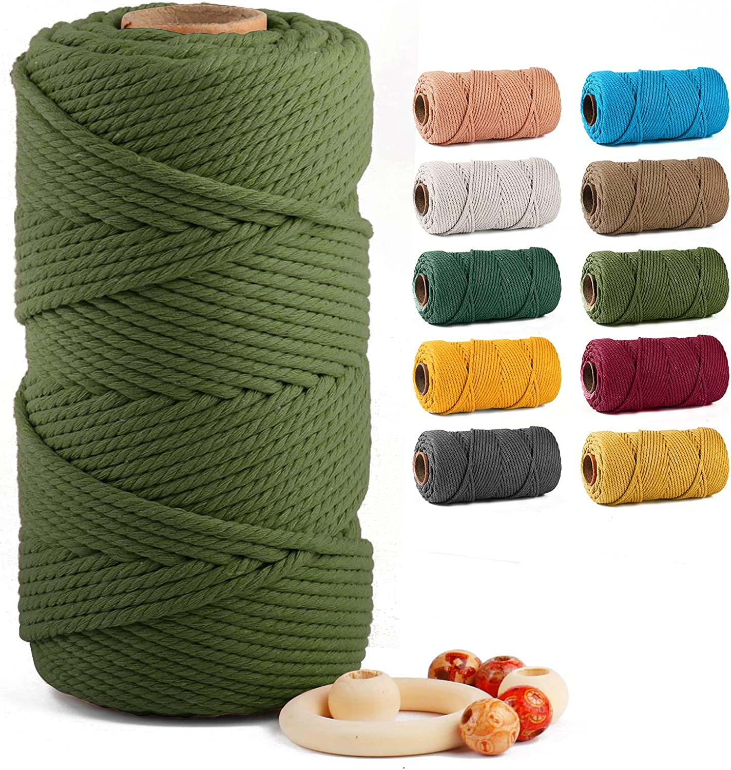 Natural Recycled Cotton Rope and String/100% Recycled Cotton Rope
