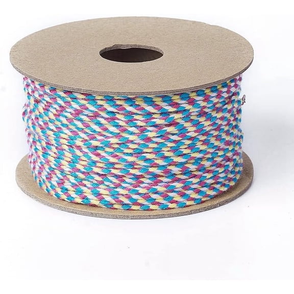 Macrame Cotton Cord Rope for Wall Hanging Colorful Crafts Gift Wrapping 2mm about 21.87 yards(20m)/roll