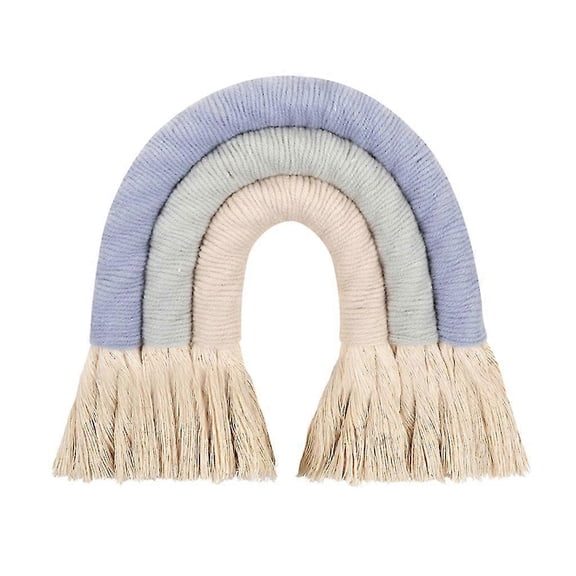 Macrame Cotton Rainbow Tapestry Wall Hanging Hand-woven Room Bedroom Decoration