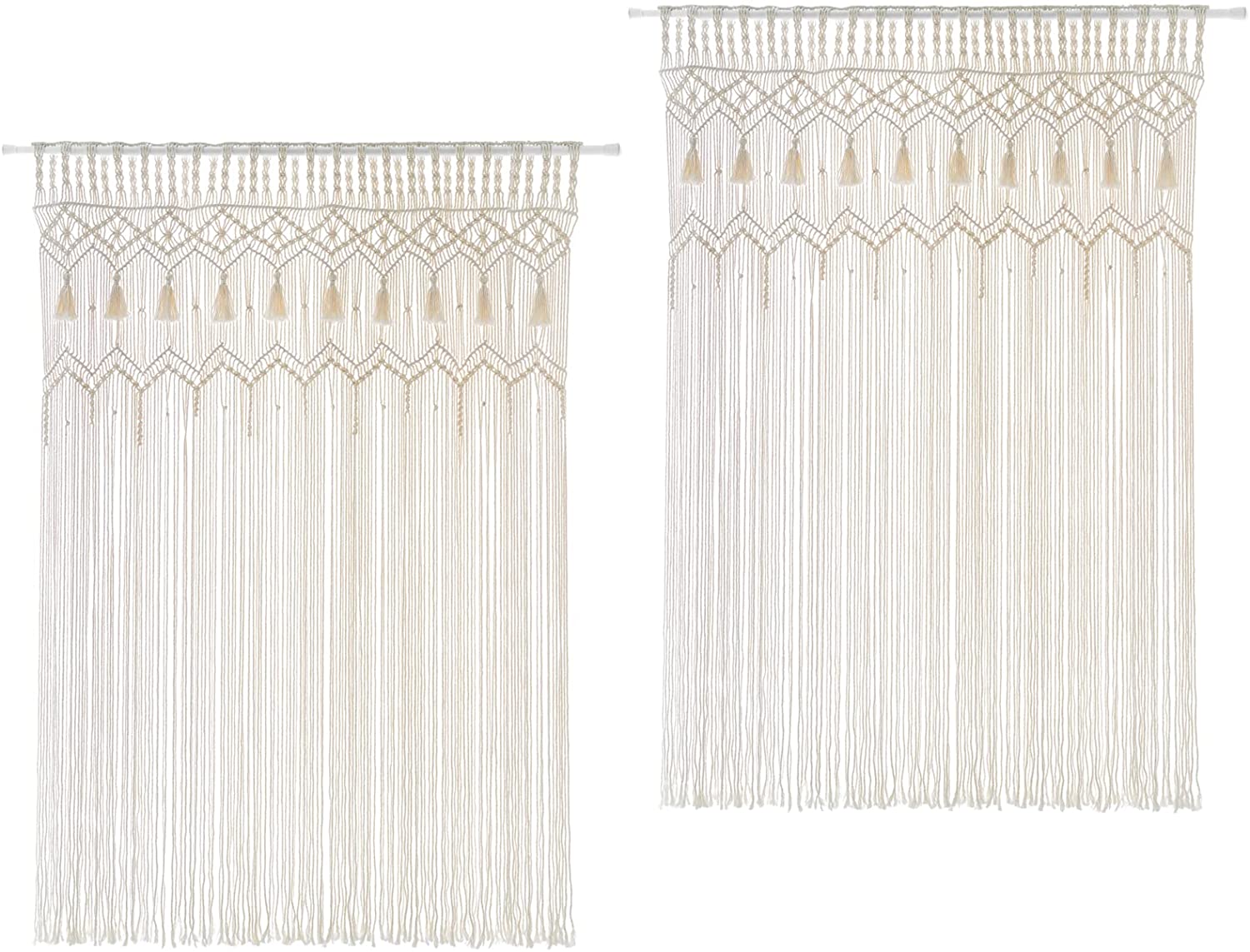 Macrame Curtain Large Boho Woven Wall Hanging Window Curtains Handmade