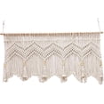 thumbnail image 1 of Macrame Curtains, 52x21 Inch Cotton Rope Woven Valance, Boho Wall Hanging for Kitchen, 1 of 6