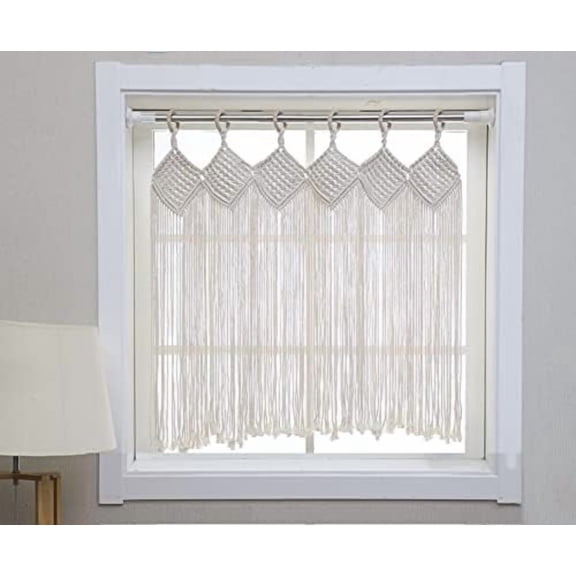 Macrame Curtains/Woven Window Valance/Bohemian Decoration for Apartment Dorm Room Living Room Kitchen Bathroom$$Home Decor, Kitchen, & Other