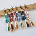 thumbnail image 1 of Macrame Daisy Flower Keychain, Purse/Key Accessory, 1 of 10