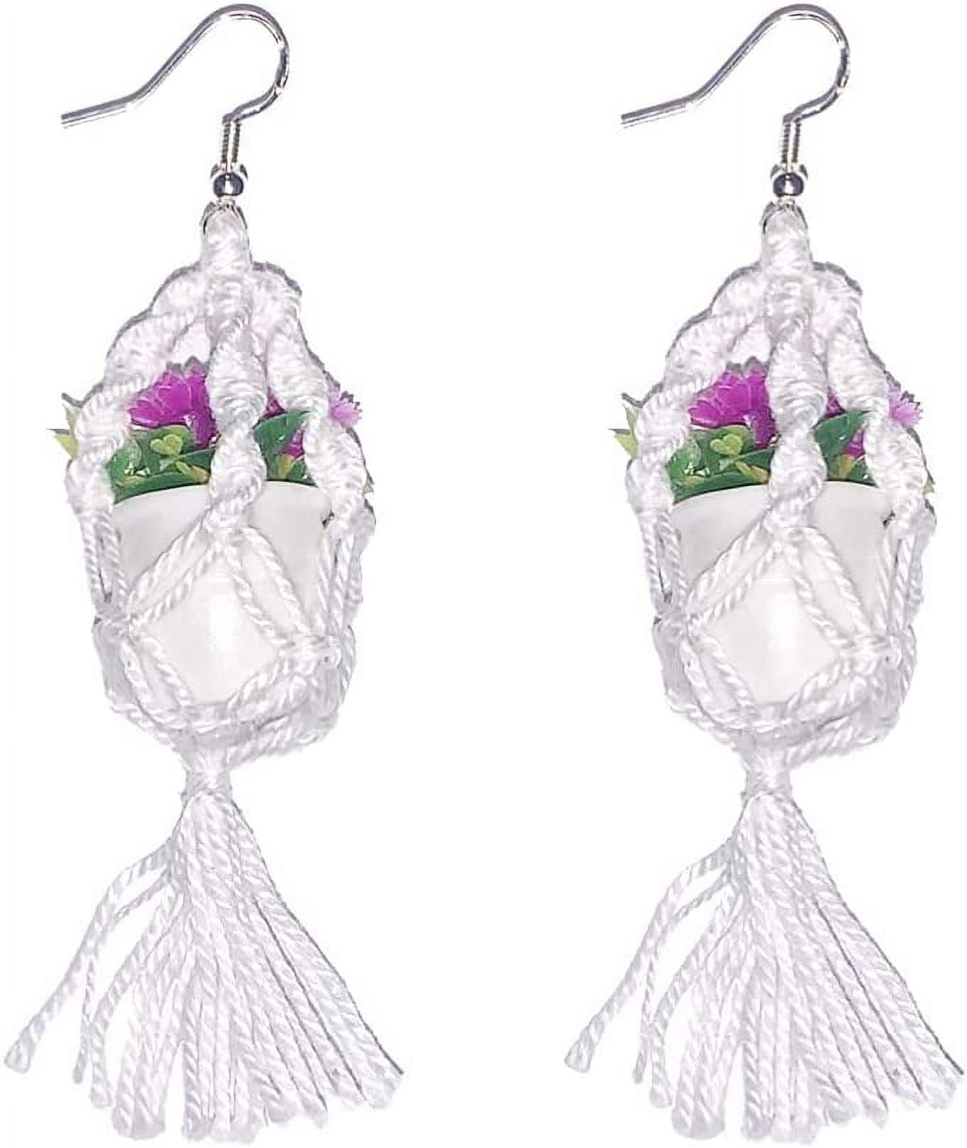 Flower on sale pot earrings