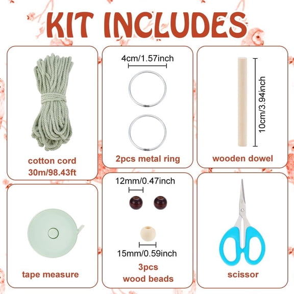 Macrame Green Owl Wall Hanging Tapestry Kit Handmade Macrame Owl Kit Boho Bohemian Hand Woven Macrame Wall Hanging Decor for Living Room Bedroom