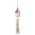 thumbnail image 1 of Macrame Hangers Hanging Basket Boho Decor - 27.6 Inch Handwoven Plant Hanger 4.72 Inch Pot Holder Indoor Outdoor Bohemian Macrame Hangers Plant Hanger(White/C), 1 of 6