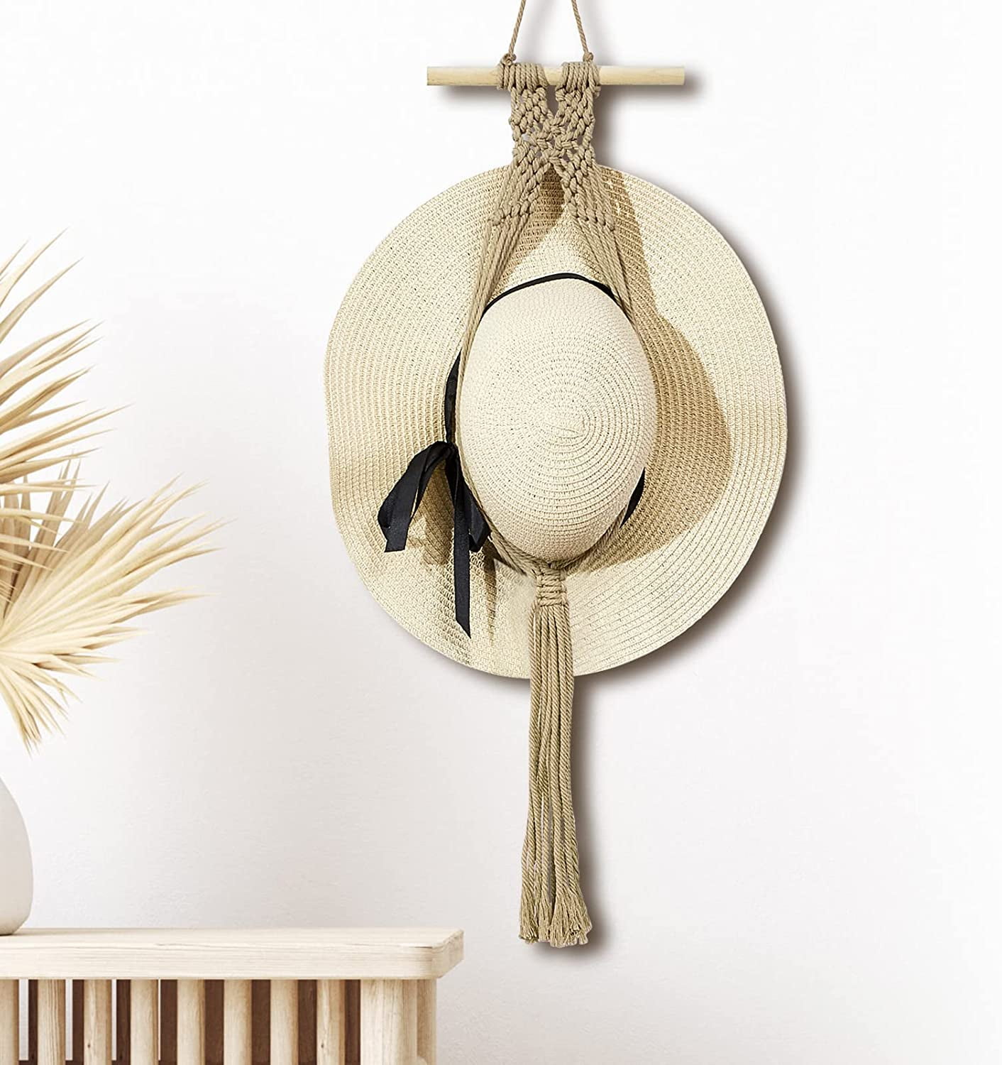 Macrame Hat Hangers Racks Boho Cowboy Hats Holders Western Display ...