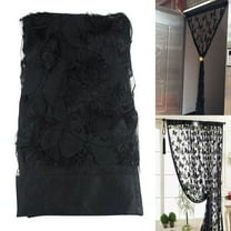 Macrame Lace Door String Curtain for Doorways,Room Divider Doorway Hippie Window Panel Room for Bedroom Closet Door Drapes Decorations 39×79in,Black