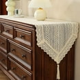 thumbnail image 1 of Macrame Long Table Runner Crochet Table Runners Rustic Farmhouse Table Decoration, 1 of 2
