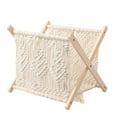 thumbnail image 1 of Macrame Magazine Rack Boho Magazine Holder Storage Standing Basket for Newspaper, 1 of 11