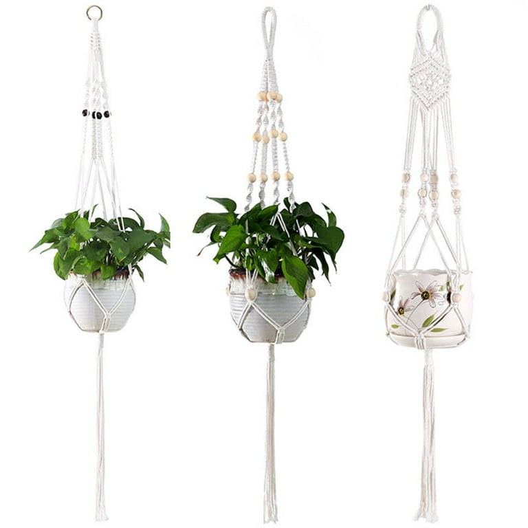 3Pack Macrame Plant Hanger Indoor Outdoor Wall Hanging Planter Basket Flower Pot Holder Boho Home Decor Cotton Rope 4 Legs 41 Inch 3Pack Macrame Plant Hanger Indoor Outdoor Wall Hanging Planter Basket Flower Pot Holder Boho Home Decor Cotton Rope 4 Legs 41 Inch