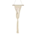 thumbnail image 1 of Macrame Plant Hanger Bohemian Boho Decor Handwoven Indoor Outdoor White 19.7 Inch with 7.87 Inch Pot Holder, 1 of 6