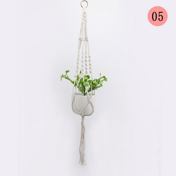 Macrame Plant Hanger for Indoor Outdoor Use 41 Inch Bohemian Decor Hanging Basket for 6-10 Inch Pots