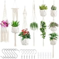 thumbnail image 1 of Macrame Plant Hangers, 6Pack Hanging Planters for Indoor Plants w/ 6 Set Hangers Kit Handmade Macromay Plant Hangers Indoor Flower Pots Holder Stand for Boho Home Décor (POTS NOT Included), 1 of 5